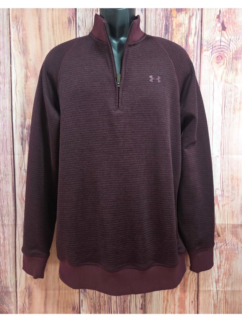Under Armour Mens Burgundy Fleece 1/4 Zip Jacket Large